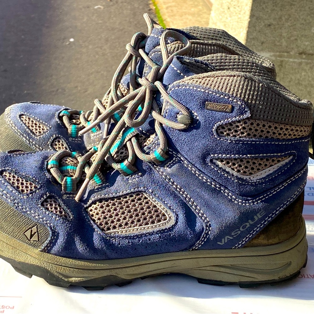 Vasque Breeze III 7207 Blue Ultra Dry Hiking Boots Waterproof Kids Youth Size 5